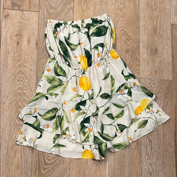 NWT Express Lemon Floral Romper - Picture 2 of 12